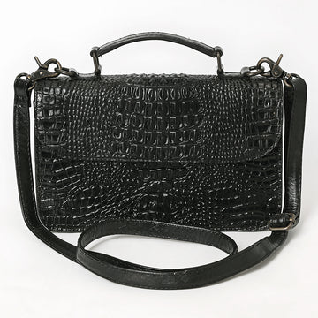 American Darling Crossbody Crocodile embossed Genuine Leather women bag western handbag purse